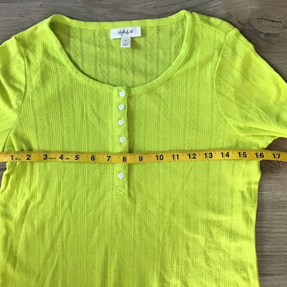 STYLE & CO- WOMEN GREEN LONG SLEEVE CREW NECK WOMEN'S SHIRT SIZE SMALL-NWT - Picture 5 of 6
